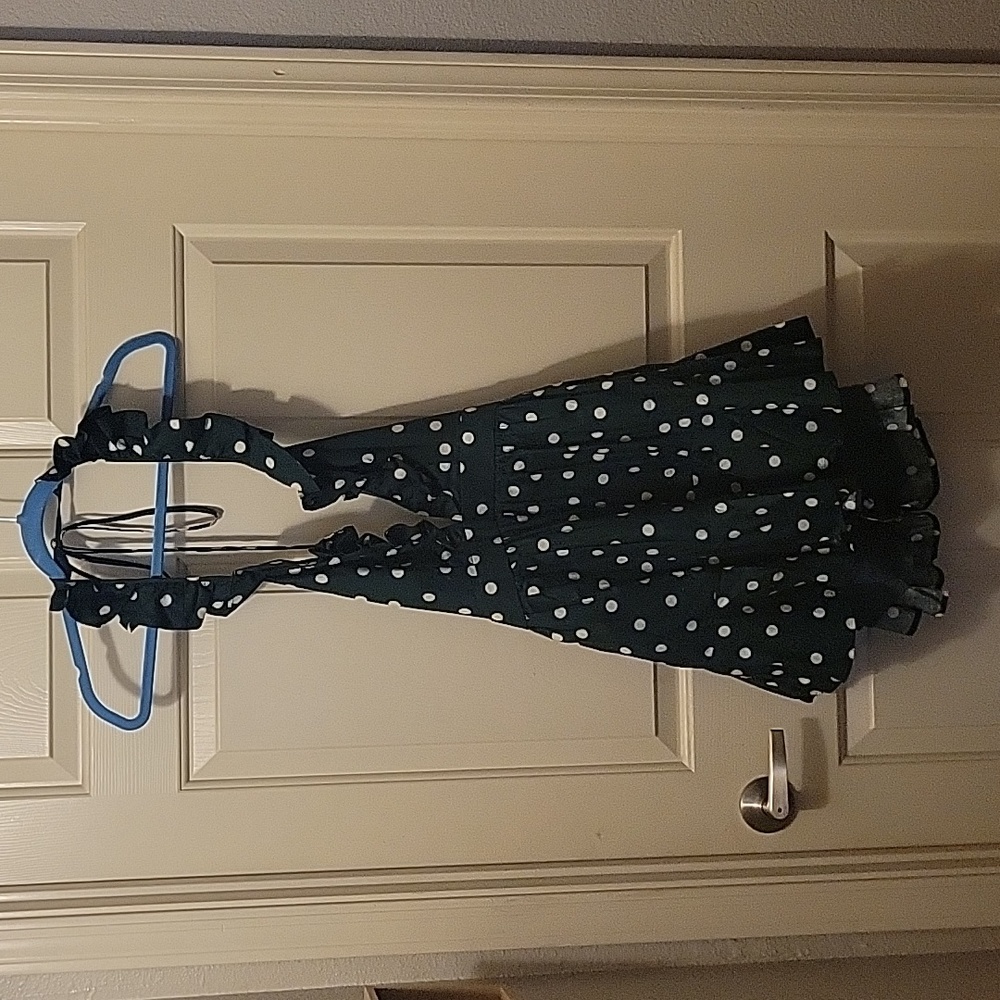 Teal Polka Dot Romper